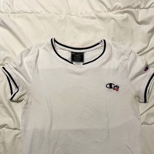 Champion cherry ringer tee in size XS